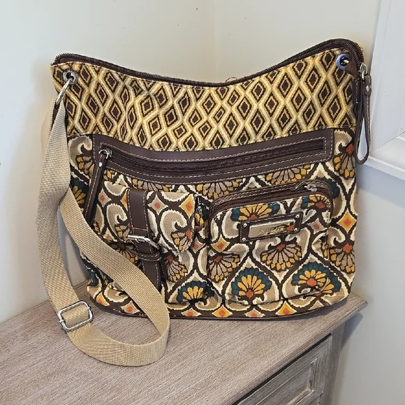 Relic Multi-Color Boho Patterned Crossbody Bag - Picture 1 of 6
